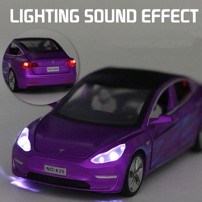 New 1:32 Tesla MODEL 3 Alloy Car Model Diecasts & Toy Vehicles Toy Cars Free Shipping Kid Toys For Children Gifts Boy Toy