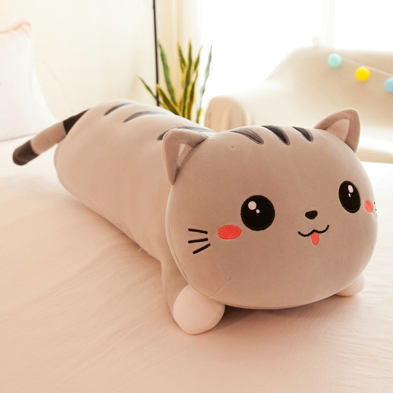 50/130 cm long cat pillow plush toy soft stuffed plush animal kids gift home decor girl gift WJ290