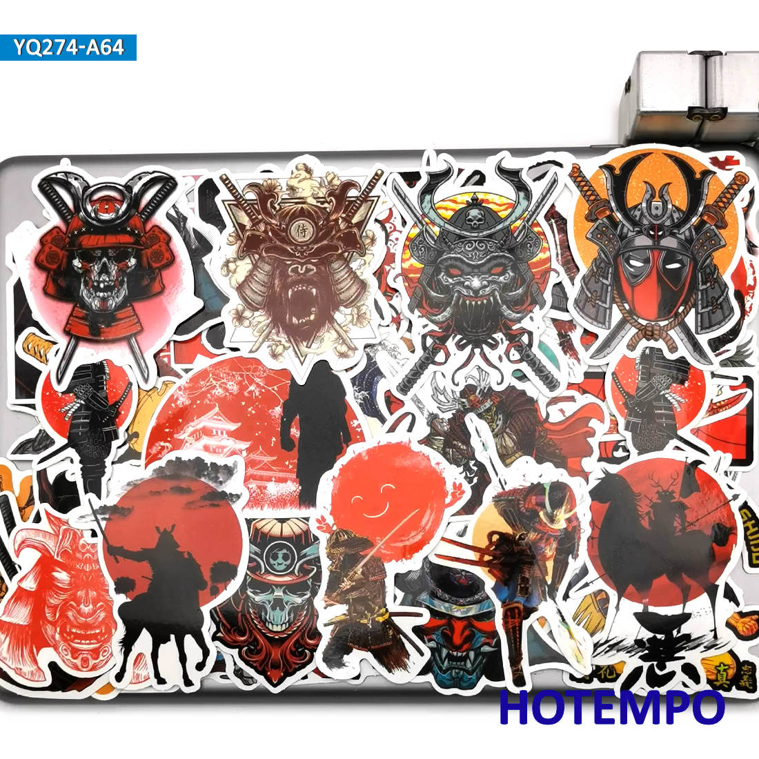60pcs Japan Samurai Bushido Spirit Style Art Stickers for Mobile Phone Laptop Guitar Suitcase Skateboard Bike Car Decal Stickers