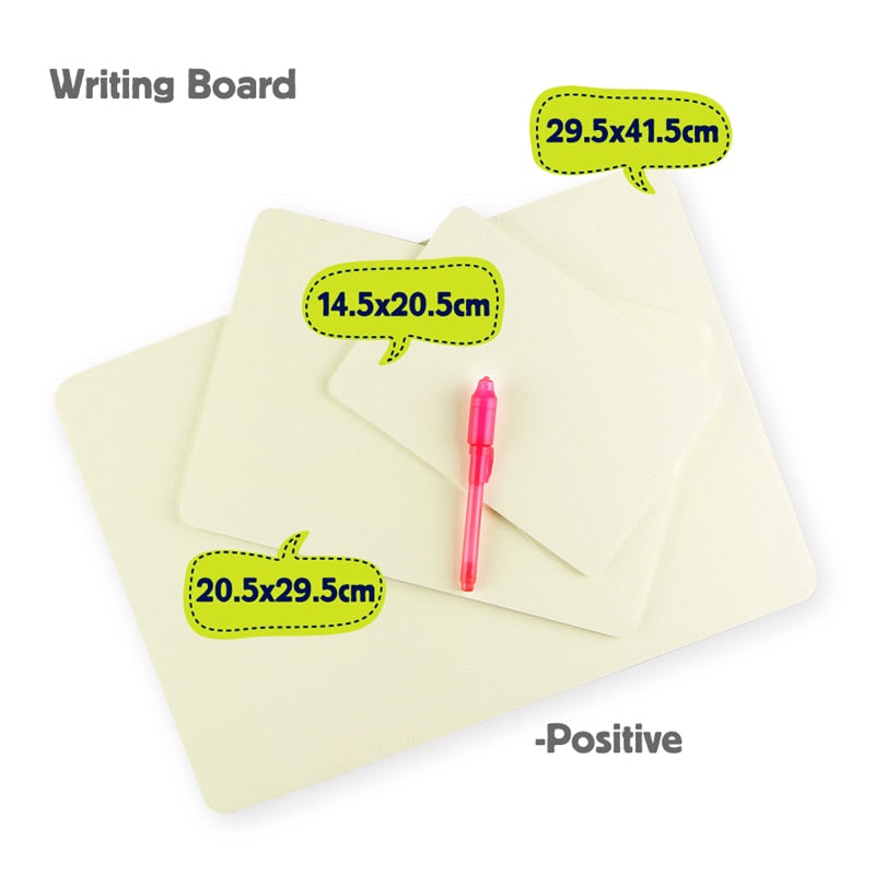 Luminous LED Draw With Light In Dark Children Toys Tablet Magic Drawing Board Set Fluorescent Pen Educational Noctilucent Kids