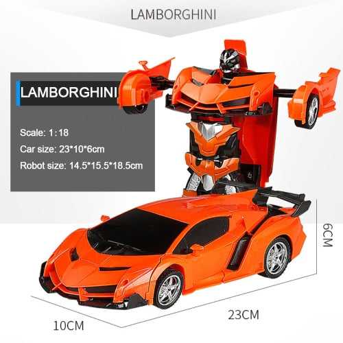 RC Car Transformation Robots Sports Vehicle Model Drift Car Toys Cool Deformation Car Kids Toys Gifts For Boys