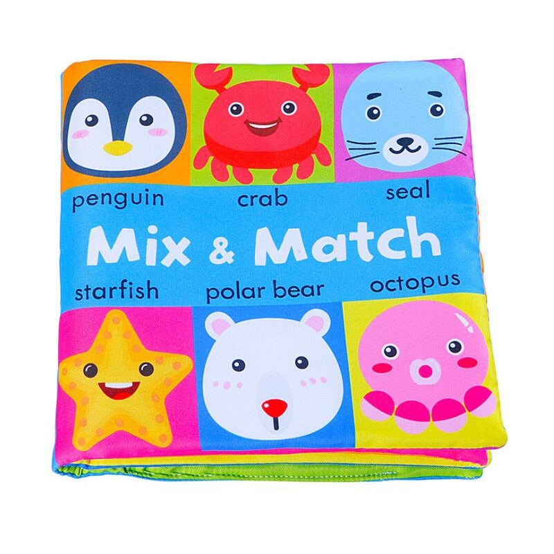 Baby Soft Books Toys For Toddlers Colorful Mix&Match Colorful Crinkle Early Learning Educational Toys For Infant 0-24 Months