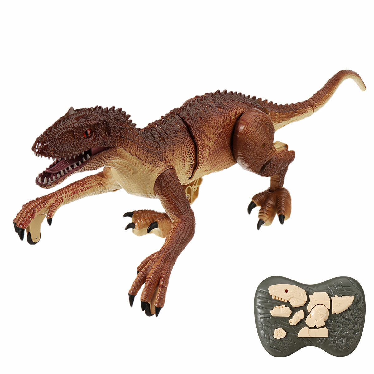 Simulation Tyrannosaurus Rex RC Raptors Electric Walking Simulation Animal Remote Control Jurassic Dinobot Model with Sound and Lights Toy for Kids Gift