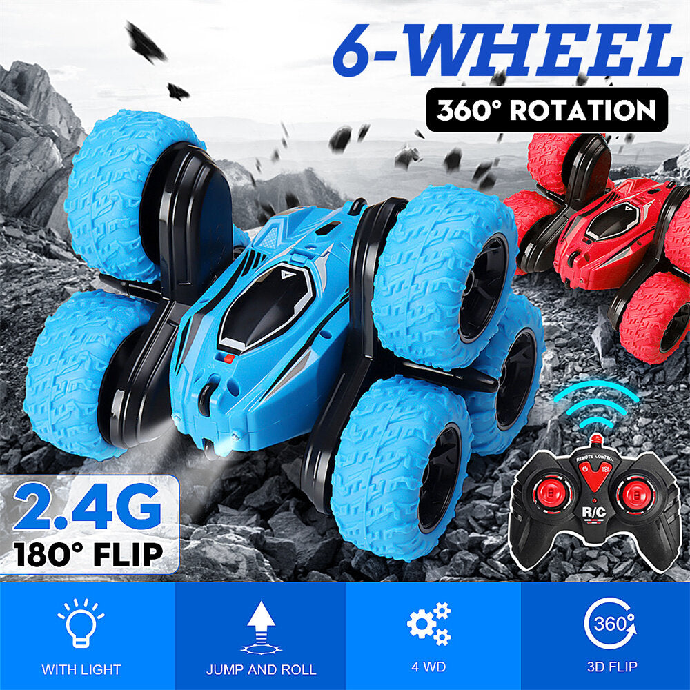RC Stunt Car 2.4G 4WD Remote Control All-Terrain Toy Off Road 360 Flip with Lights Music Drift Double-Sided Vehicle Model