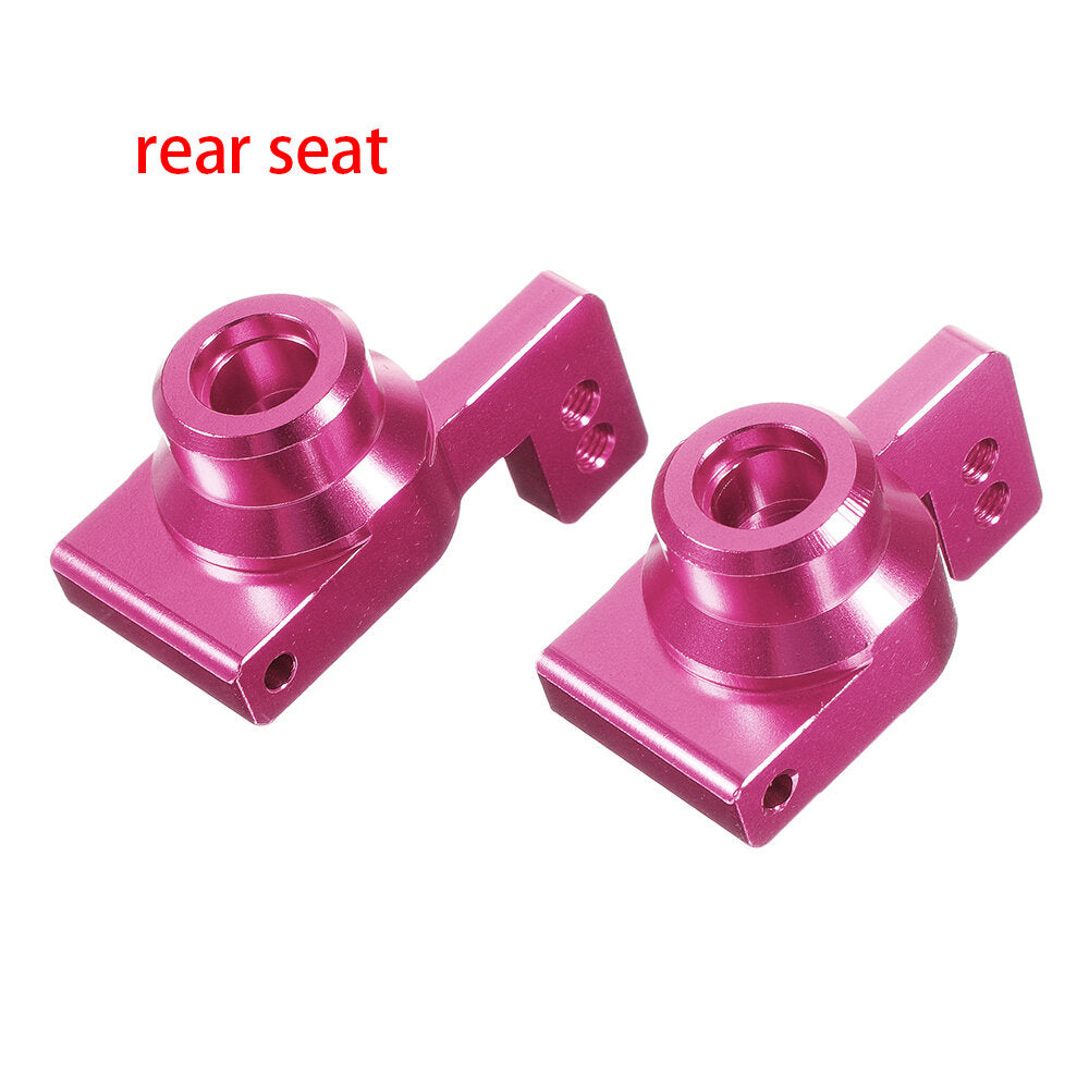 Wltoys 144001 1/14 Upgrade Metal RC Car Parts Swing Arm C Seat Connector Steering Cup Rear Wheel Seat Rod Gear Pink