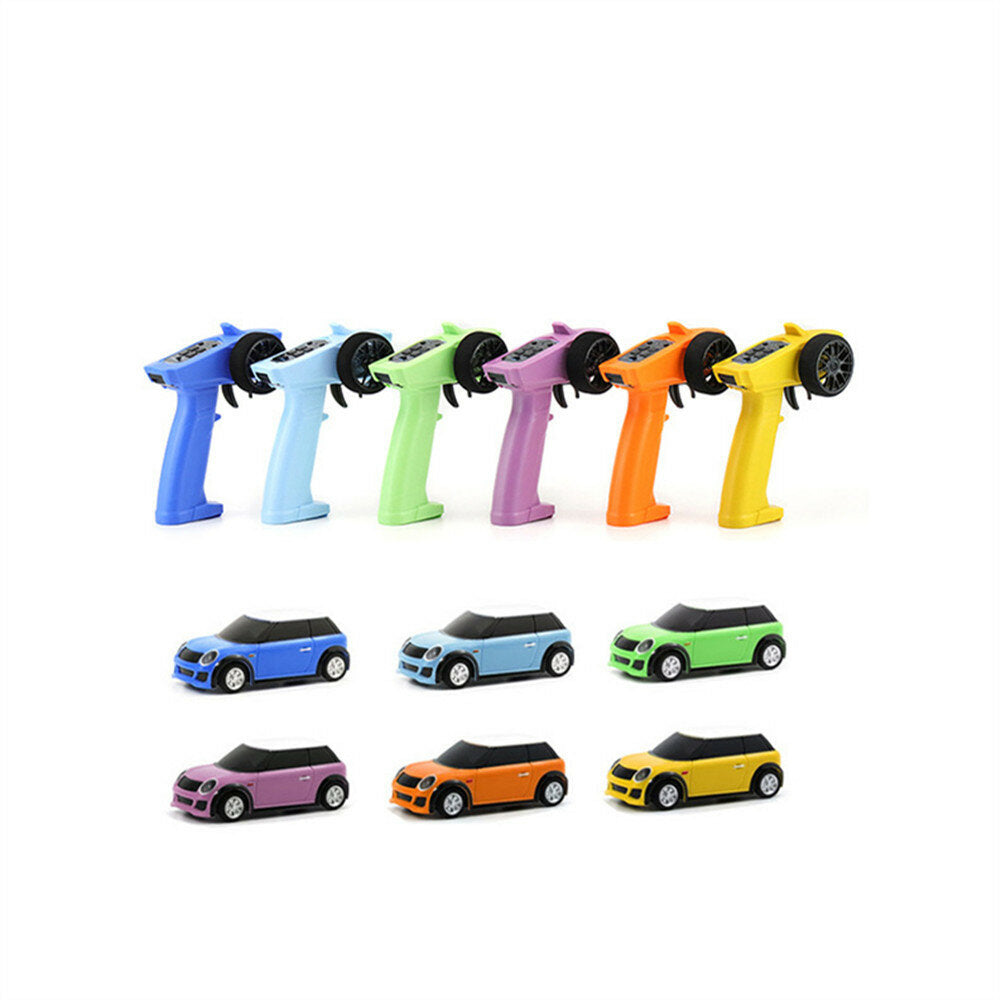 Turbo Racing RTR 1/76 2.4G RWD Fully Proportional Mini RC Car LED Light Vehicles Model Kids Children Toys