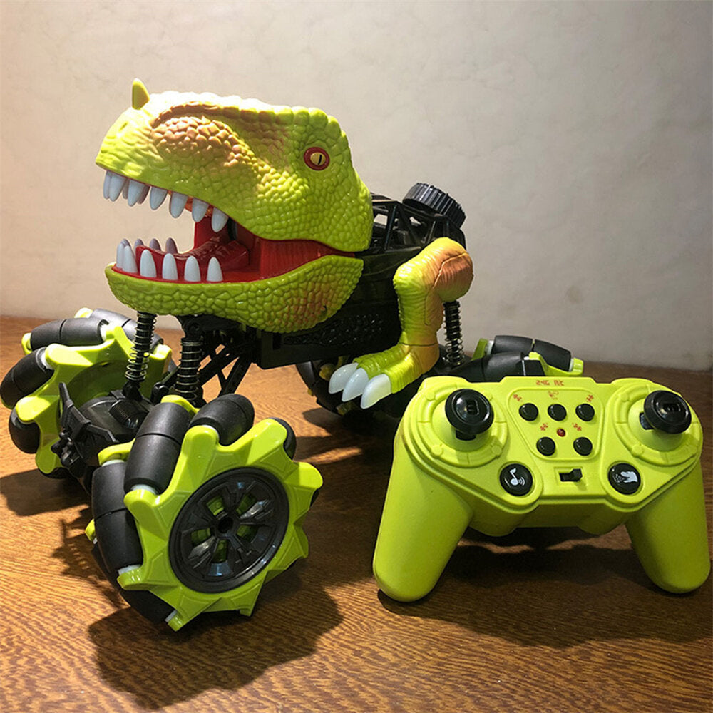 RC Stunt Car 1/16 2.4G 13CH Dinosaur Remote Control Toys Lighting Music Spary Horizontal Drift Vehicles Models