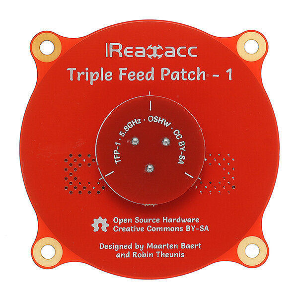 Realacc Triple Feed Patch-1 5.8GHz 9.4dBi Directional Circular Polarized FPV Pagoda Antenna for Fatshark DJI Eachine Goggles