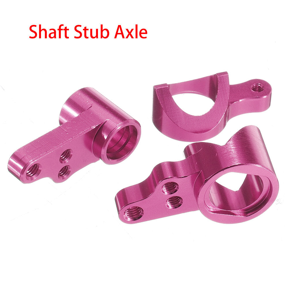 Wltoys 144001 1/14 Upgrade Metal RC Car Parts Swing Arm C Seat Connector Steering Cup Rear Wheel Seat Rod Gear Pink