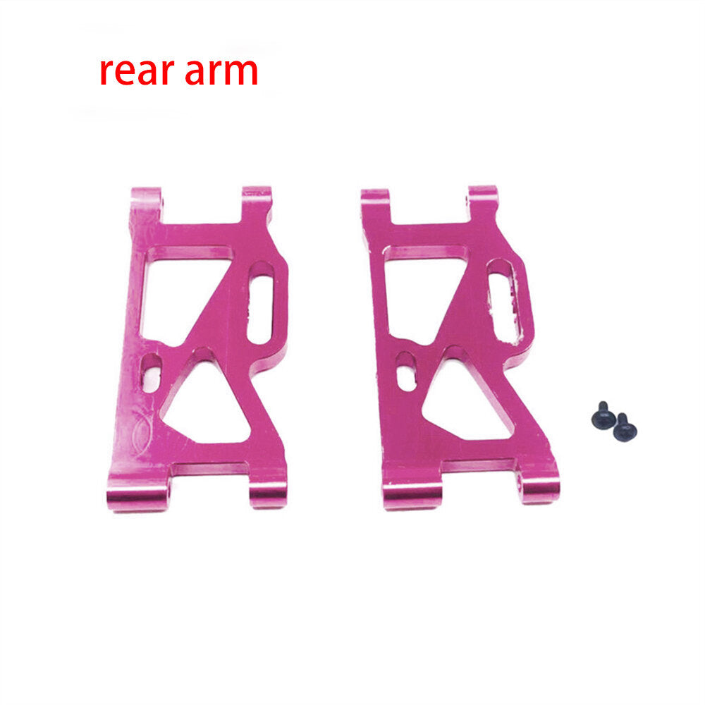 Wltoys 144001 1/14 Upgrade Metal RC Car Parts Swing Arm C Seat Connector Steering Cup Rear Wheel Seat Rod Gear Pink
