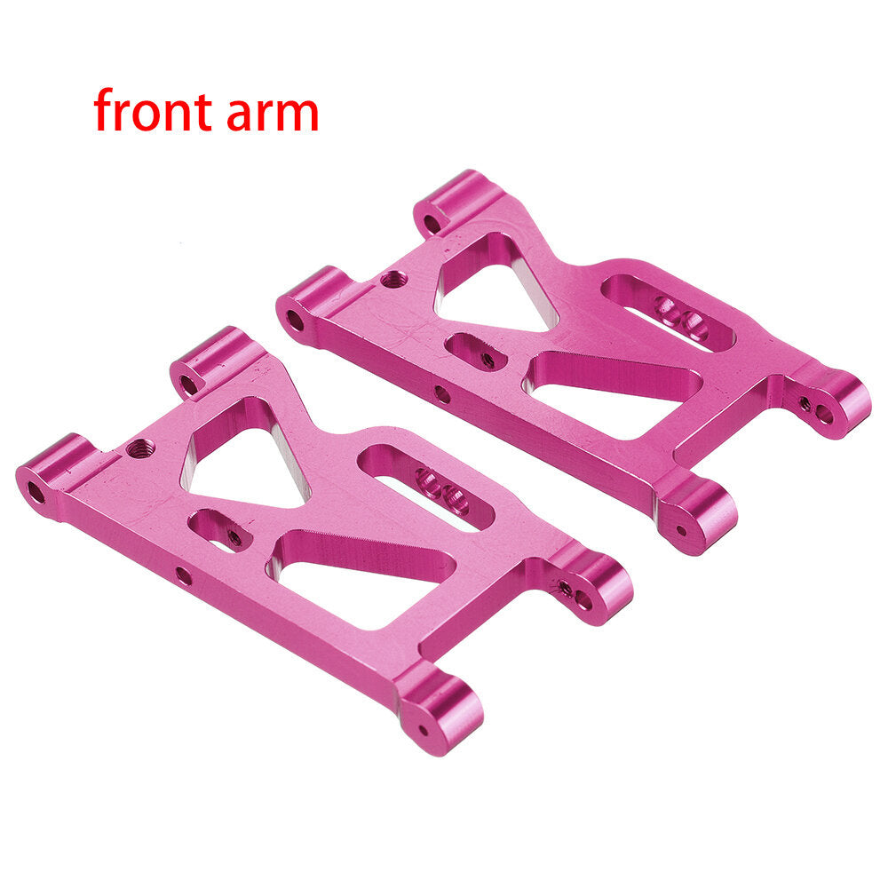 Wltoys 144001 1/14 Upgrade Metal RC Car Parts Swing Arm C Seat Connector Steering Cup Rear Wheel Seat Rod Gear Pink