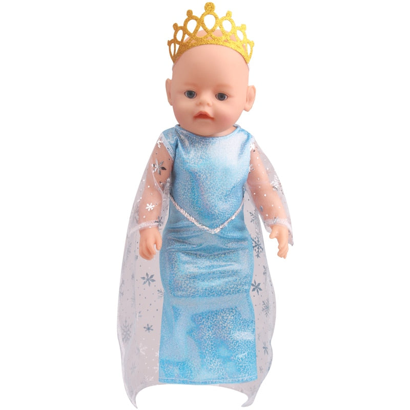 43 Cm Boy American Dolls Clothes Princess Dress School Uniforms Unicorn Queen Skirt Born Baby Toys 18 Inch Girls Doll Gift f41