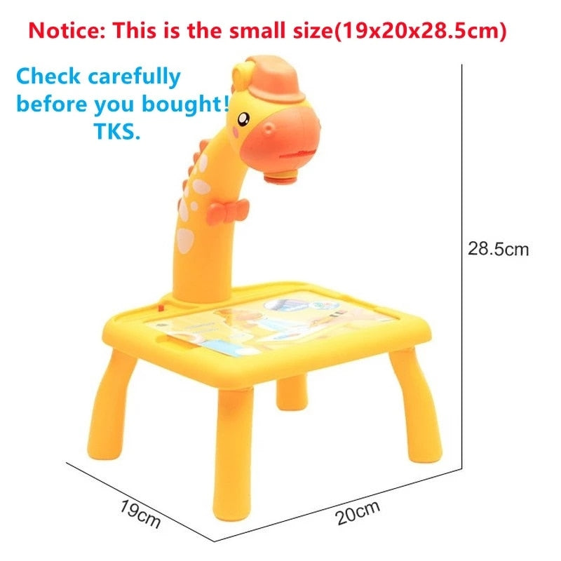 Kids Mini Led Drawing Projector Art Drawing Table Light Toys For Kids Painting Board Small Desk Educational Learning Paint Tool