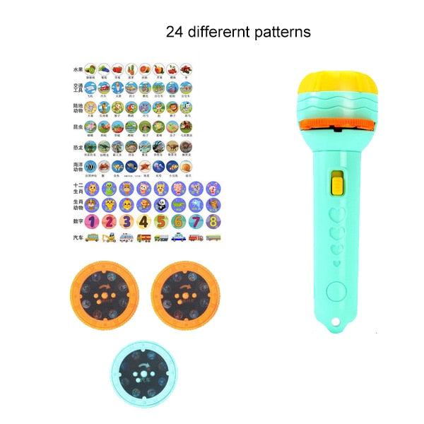 Kids Projection Flashlight Luminous Toys Projection Pictures To Recognize Early Childhood Education Toys for Children Gift