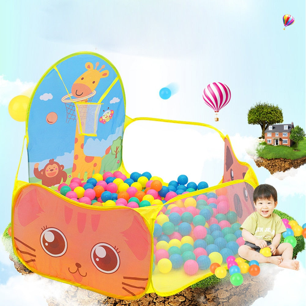Foldable Cartoon Outdoor Sports Playground Kids Children Ocean Ball Pit Pool Baby Tent Ball Basket Gaming Toys Educational Toy
