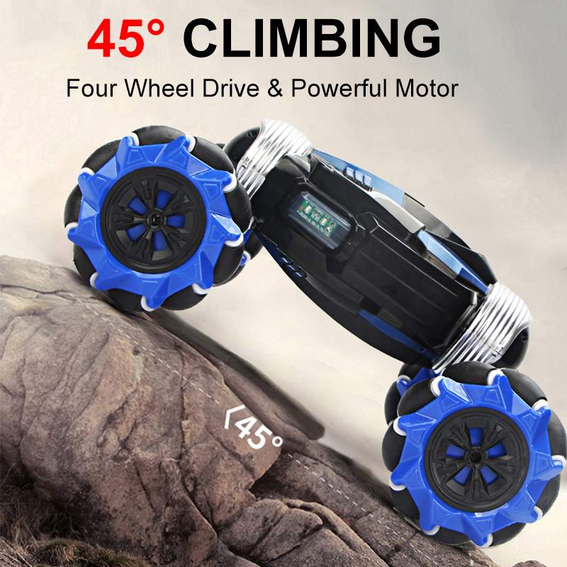 Voiture radiocommandée 4WD cascadeur voiture geste Induction torsion véhicule tout-terrain Drift RC jouets avec lumière et musique