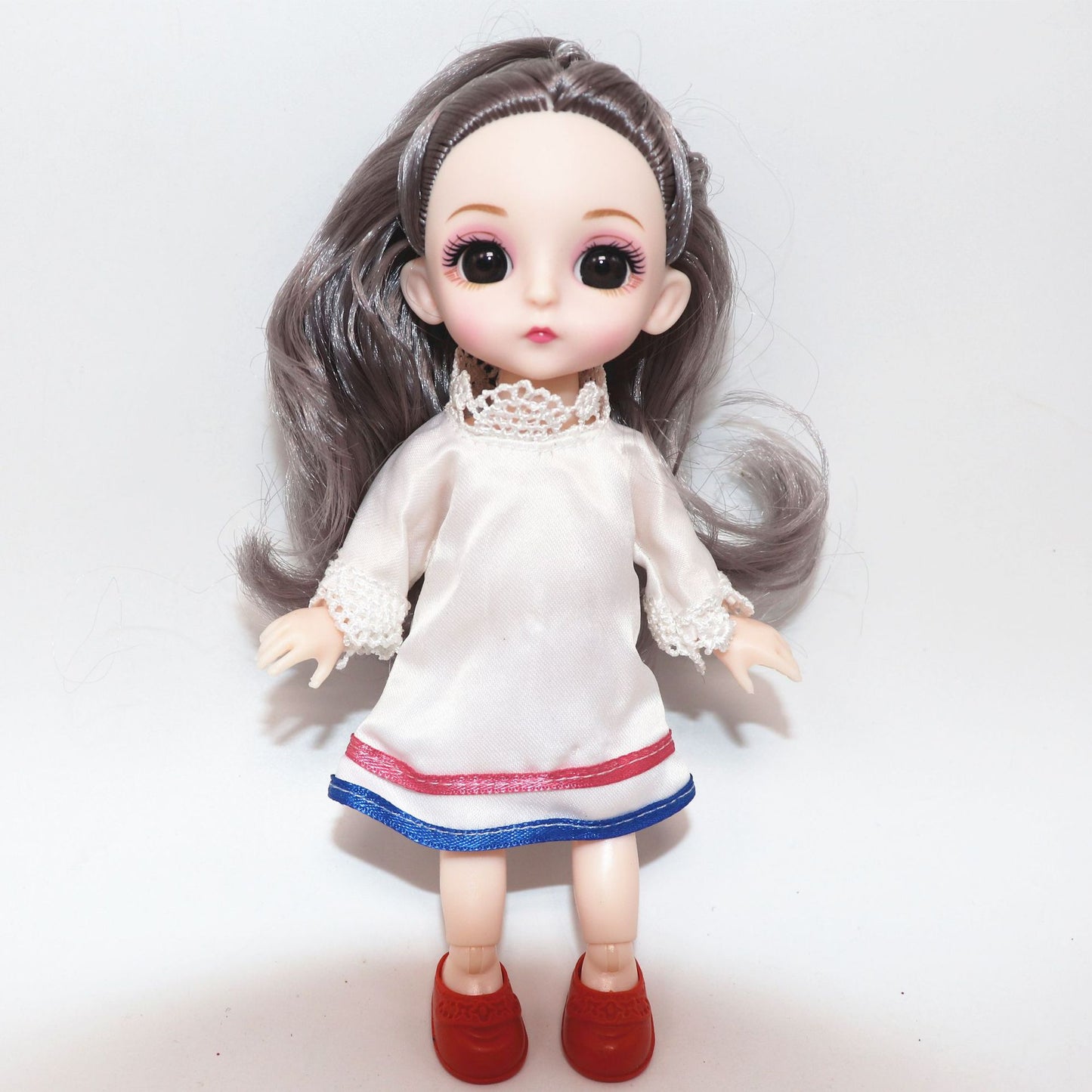 New 16cm Bjd Doll 13 Movable Joints 3D Real Eye High-end Dress Can Dress Up Fashion Nude Doll Children DIY Girl Toy Best Gift