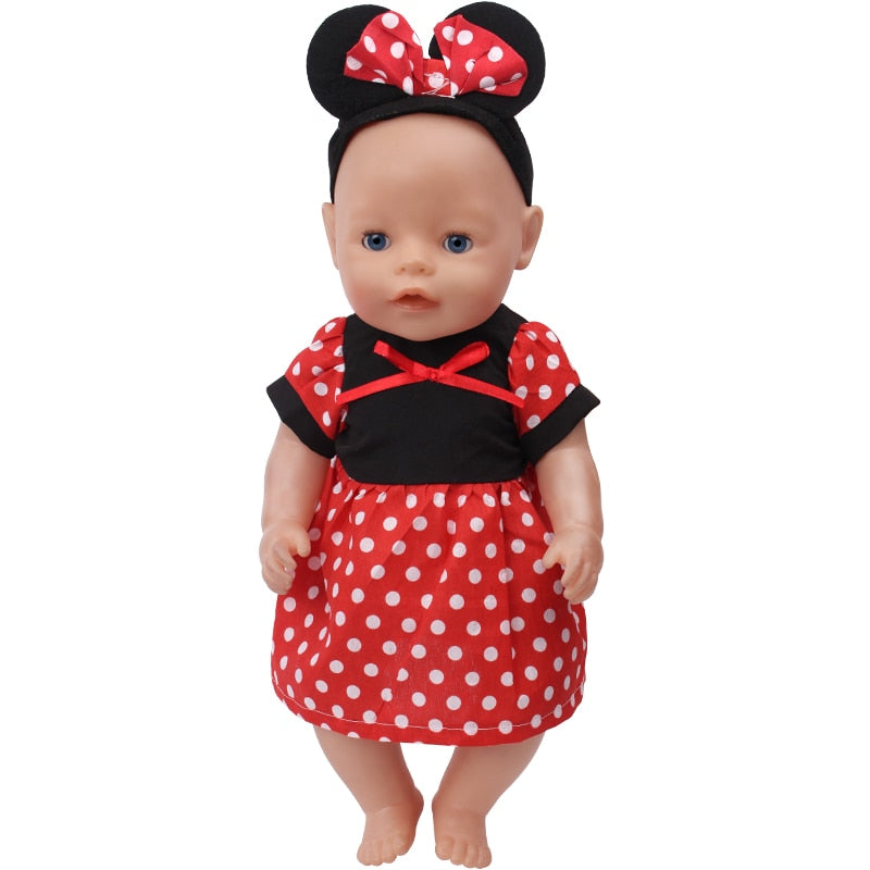 43 Cm Boy American Dolls Clothes Princess Dress School Uniforms Unicorn Queen Skirt Born Baby Toys 18 Inch Girls Doll Gift f41