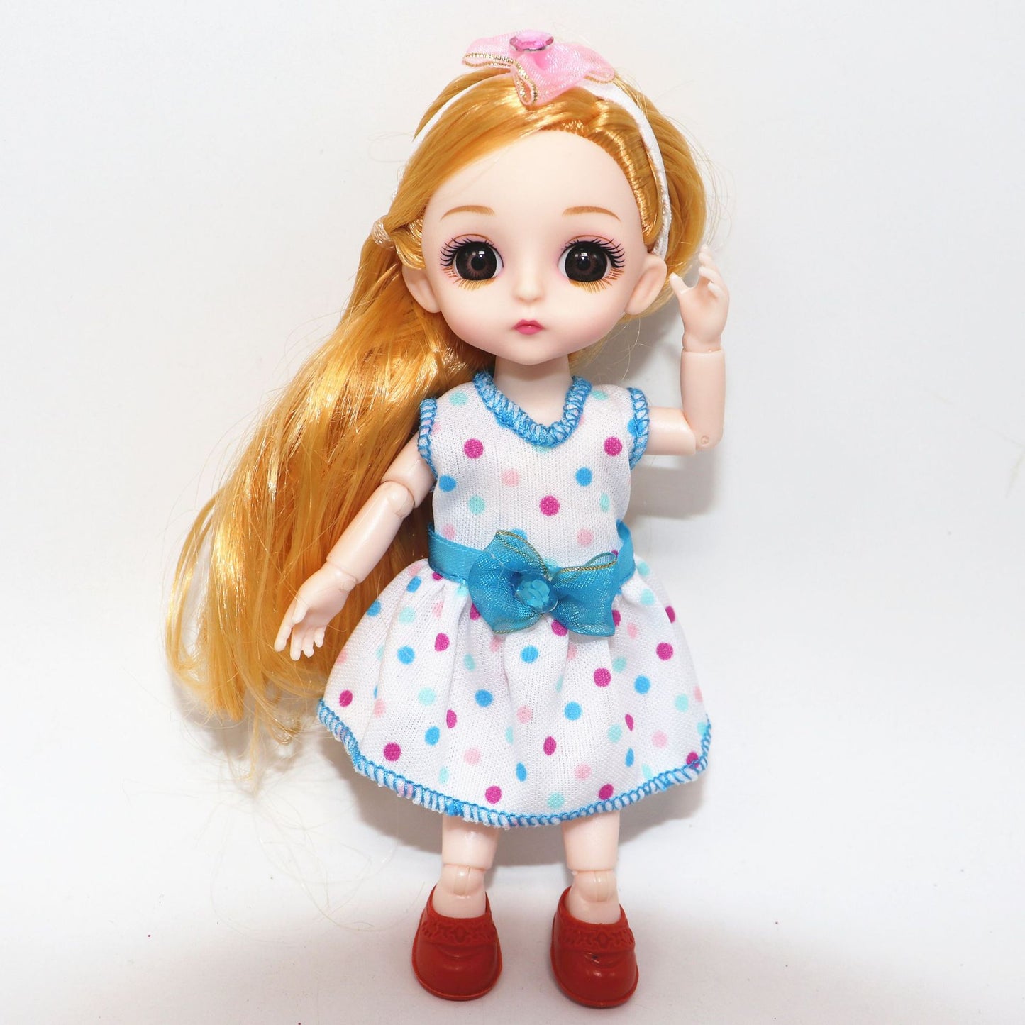 New 16cm Bjd Doll 13 Movable Joints 3D Real Eye High-end Dress Can Dress Up Fashion Nude Doll Children DIY Girl Toy Best Gift