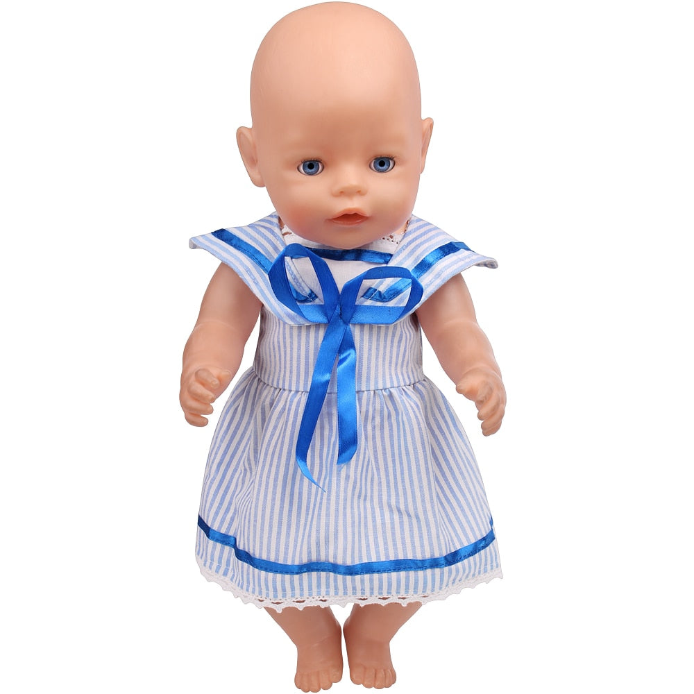 43 Cm Boy American Dolls Clothes Princess Dress School Uniforms Unicorn Queen Skirt Born Baby Toys 18 Inch Girls Doll Gift f41