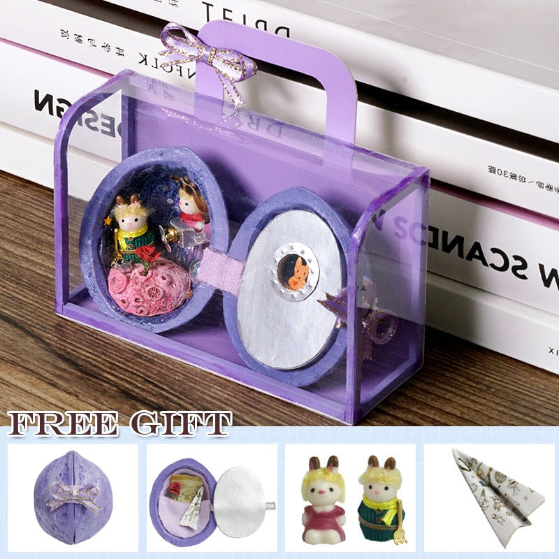 Cutebee Box Theater Miniature Doll House Furniture for Children Birthday Gift DIY Dollhouse Kit Build with Led Light Casa Toy