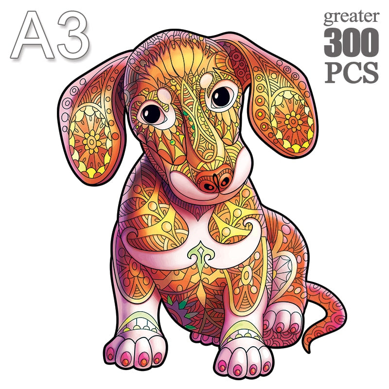 Unique Wooden animal Jigsaw Puzzles Mysterious Lion 3D Puzzle Gift Interactive Games Toy For Adults Kids Educational Fabulous