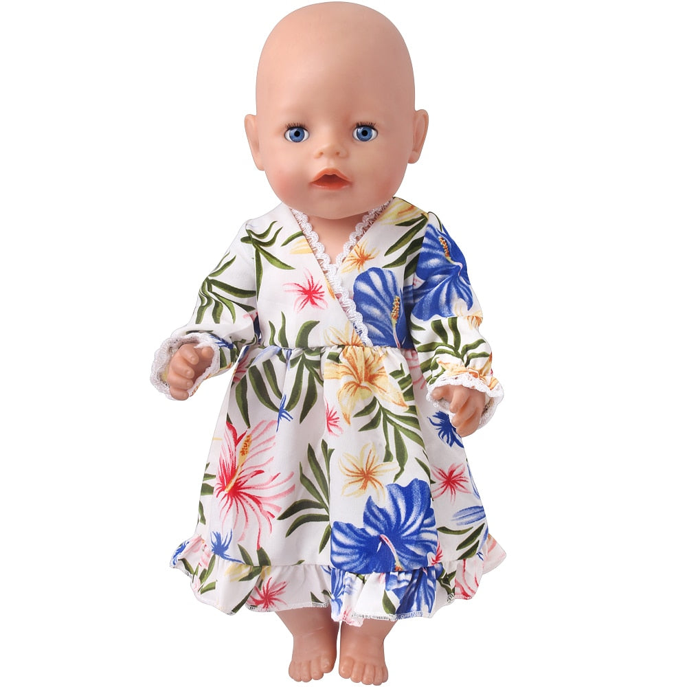 43 Cm Boy American Dolls Clothes Princess Dress School Uniforms Unicorn Queen Skirt Born Baby Toys 18 Inch Girls Doll Gift f41