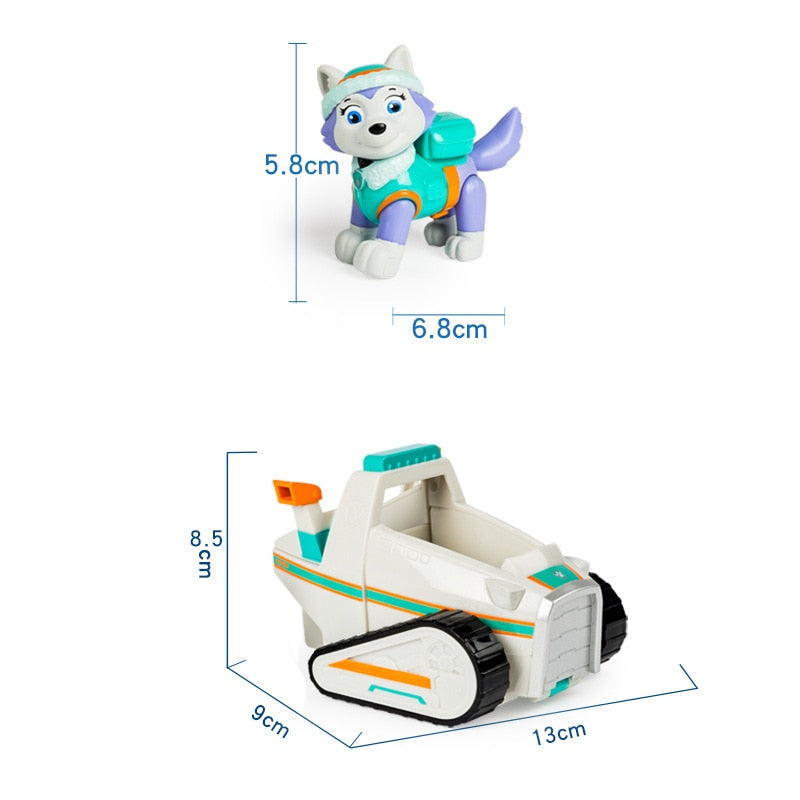 Paw Patrol Rescue Dog Puppy Set Toy Car Patrulla Canina Toys Action Figure Model Marshall Chase Rubble Vehicle Car Children Gift