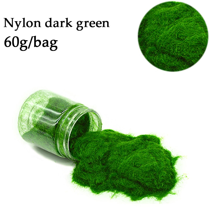 Static Grass Powder 3MM Turf Flocking Nylon Toy Model Scene Making 60g six-color / monochrome Diorama Sand table Simulation Tuft