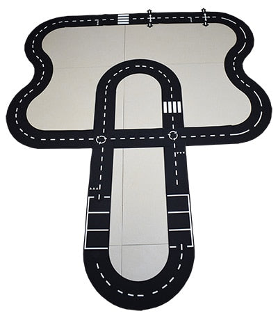 Children road building motorway toy car traffic roadway flexible PVC Puzzles Track Play Set DIY universal accessories game scene