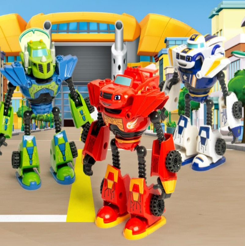 Hot Sell Anime Figure Blaze Monster Machines Cartoon Plastic/Alloy Deformed Car Model Action Figures Toys Child Birthday Gifts
