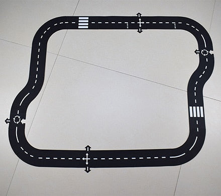 Children road building motorway toy car traffic roadway flexible PVC Puzzles Track Play Set DIY universal accessories game scene