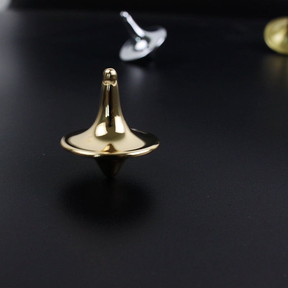 Metal Gyro Great Accurate Silver Spinning Top Hot Movie Totem Print Spinning Top apda7a08