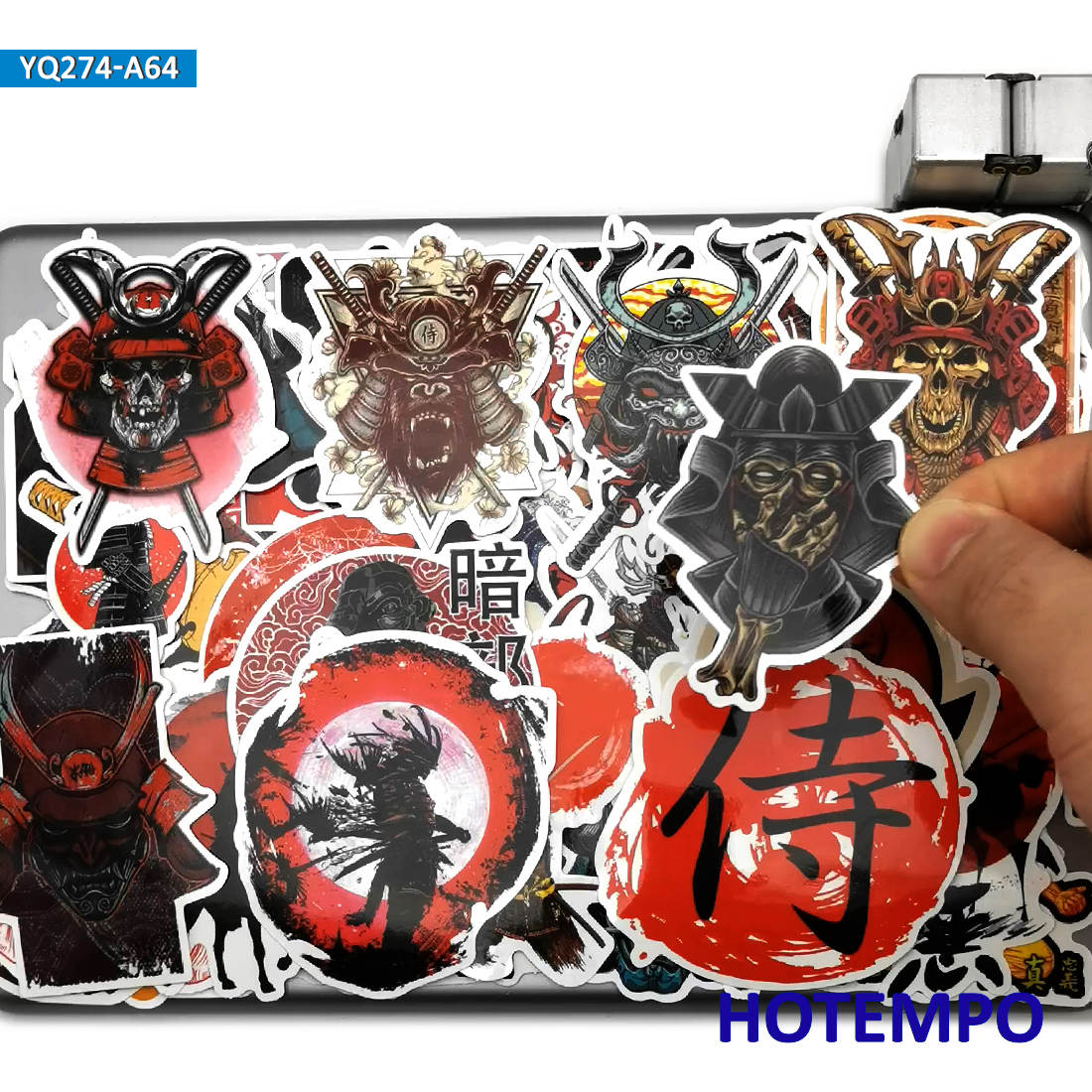 60pcs Japan Samurai Bushido Spirit Style Art Stickers for Mobile Phone Laptop Guitar Suitcase Skateboard Bike Car Decal Stickers