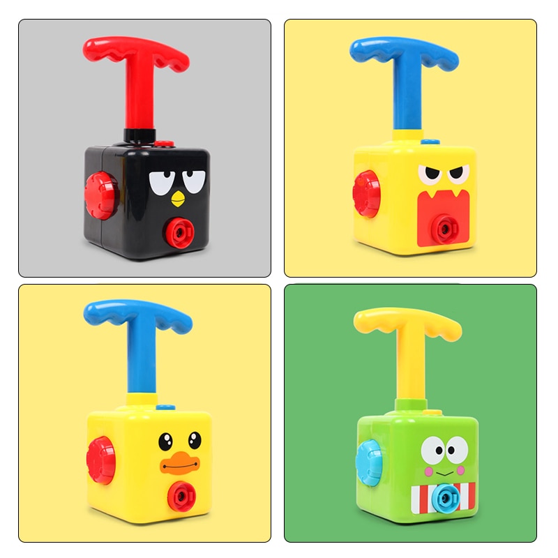 Power Balloon Launch Tower Toy Puzzle Fun Education Inertia Air Power Balloon Car Science Experimen Toy for Children Gift