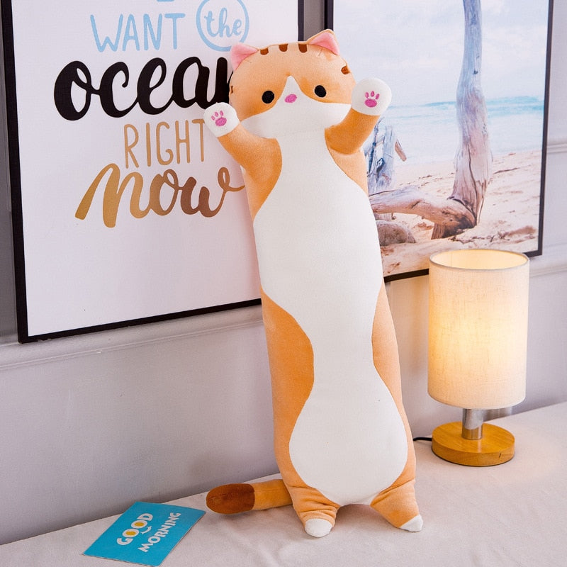 50/70/90/110/130cm Cute Soft Long Cat Pillow Stuffed Plush Toys Office Nap Pillow Home Comfort Cushion Decor Gift Doll Child