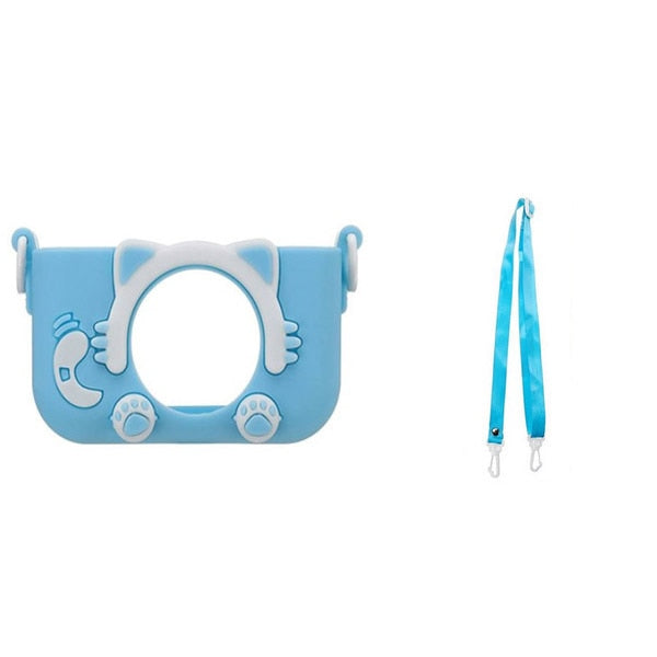 2 Inch HD 1080P Chargable Digital Mini Kids Camera Cartoon Cute Camera Toys Outdoor Photography Props for Child Birthday Gift