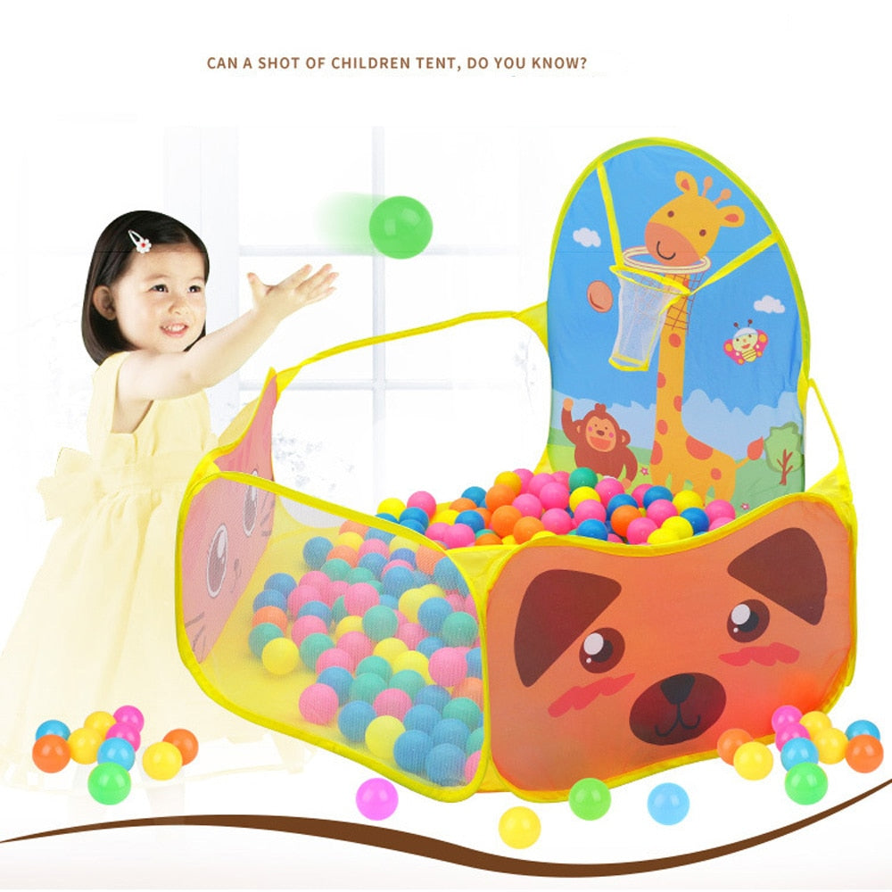 Foldable Cartoon Outdoor Sports Playground Kids Children Ocean Ball Pit Pool Baby Tent Ball Basket Gaming Toys Educational Toy
