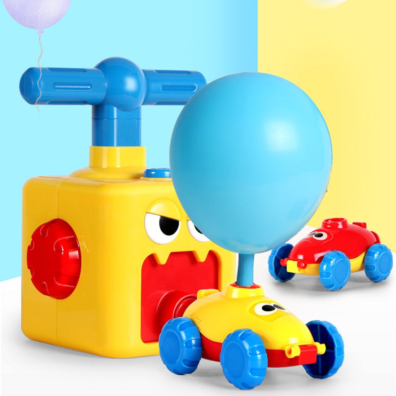 Power Balloon Launch Tower Toy Puzzle Fun Education Inertia Air Power Balloon Car Science Experimen Toy for Children Gift
