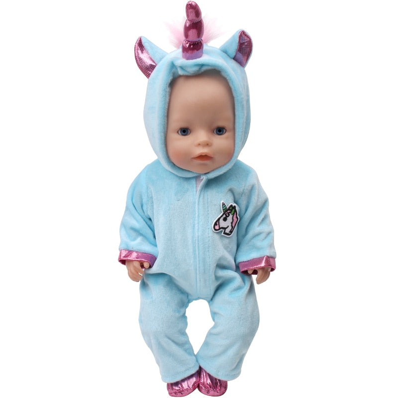 43 Cm Boy American Dolls Clothes Princess Dress School Uniforms Unicorn Queen Skirt Born Baby Toys 18 Inch Girls Doll Gift f41