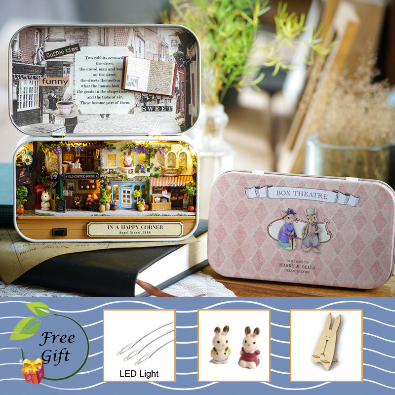 Cutebee Doll House Furniture Miniature Dollhouse DIY Miniature House Room Box Theatre Toys for Children Casa DIY Dollhouse B