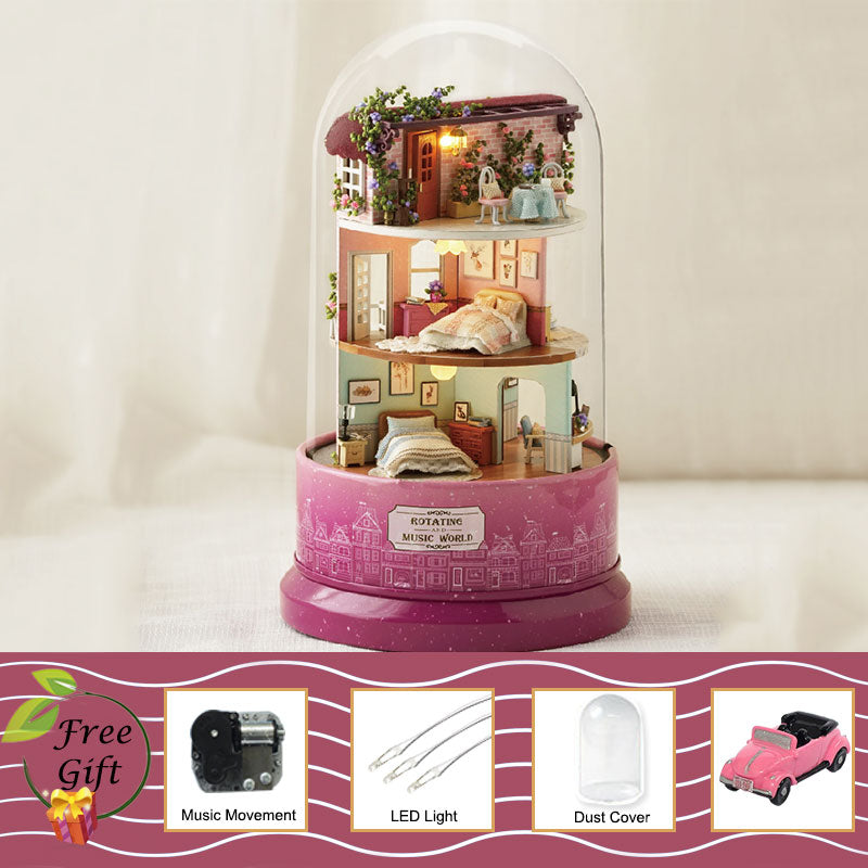 Cutebee Doll House Furniture Miniature Dollhouse DIY Miniature House Room Box Theatre Toys for Children Casa DIY Dollhouse B