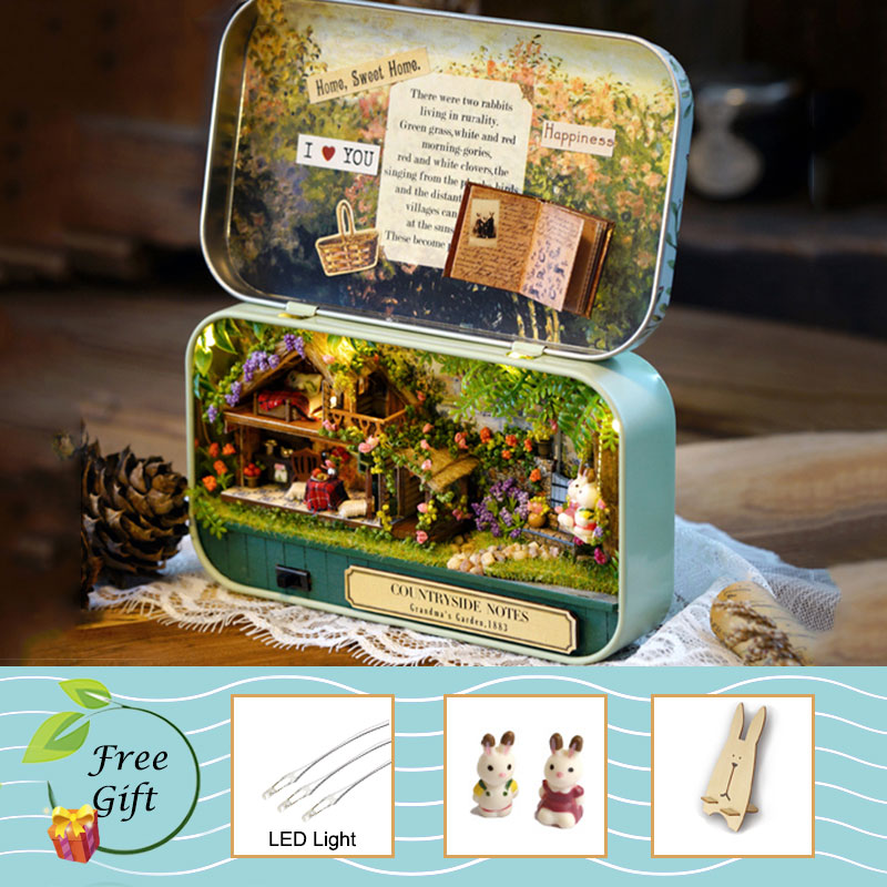 Cutebee Doll House Furniture Miniature Dollhouse DIY Miniature House Room Box Theatre Toys for Children Casa DIY Dollhouse B