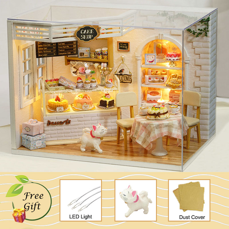 Cutebee Doll House Furniture Miniature Dollhouse DIY Miniature House Room Box Theatre Toys for Children Casa DIY Dollhouse B