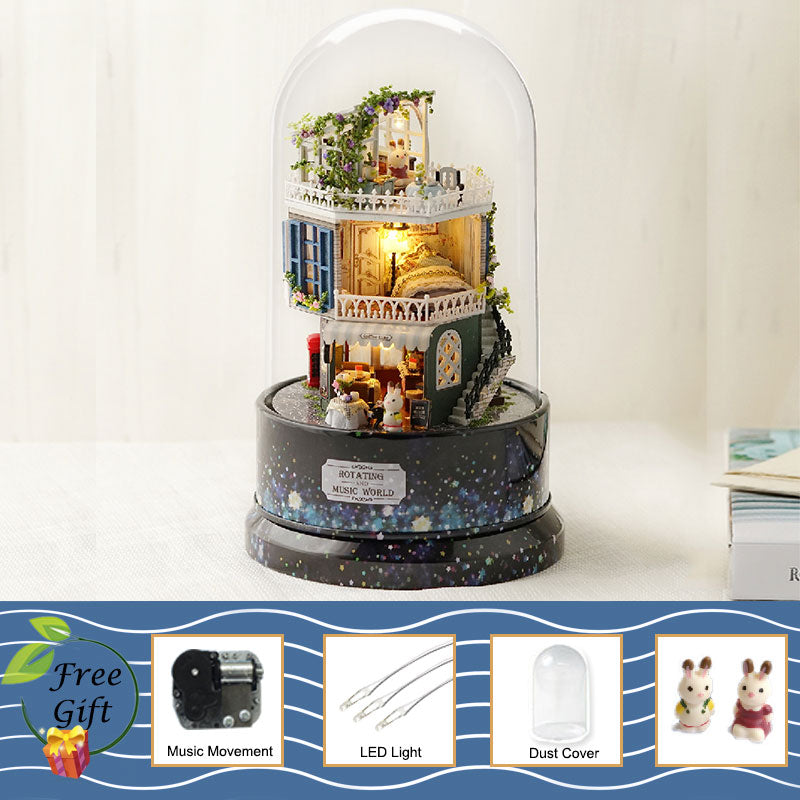 Cutebee Doll House Furniture Miniature Dollhouse DIY Miniature House Room Box Theatre Toys for Children Casa DIY Dollhouse B