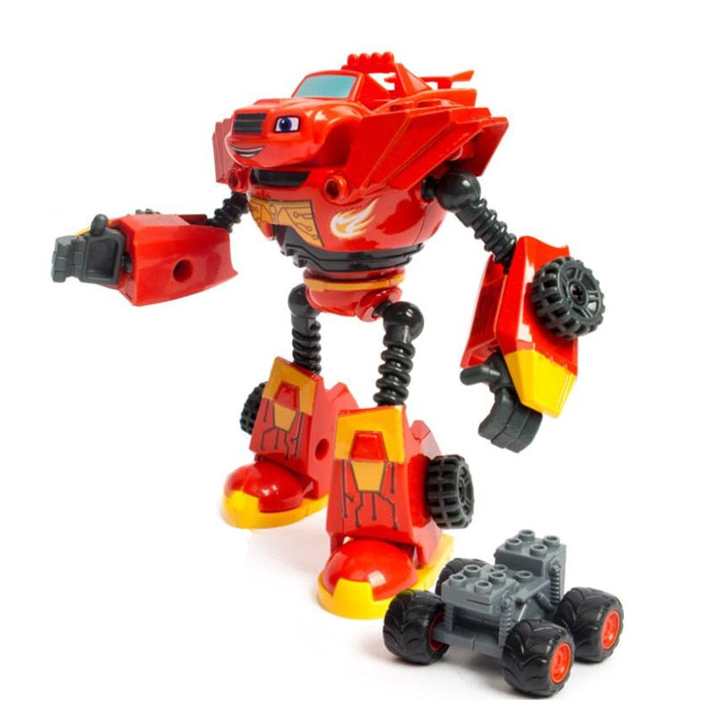 Hot Sell Anime Figure Blaze Monster Machines Cartoon Plastic/Alloy Deformed Car Model Action Figures Toys Child Birthday Gifts