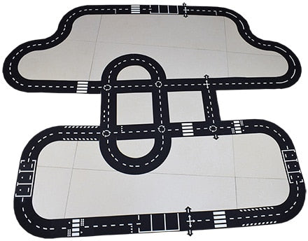 Children road building motorway toy car traffic roadway flexible PVC Puzzles Track Play Set DIY universal accessories game scene