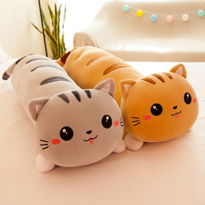 50/130 cm long cat pillow plush toy soft stuffed plush animal kids  gift home decor girl gift WJ290
