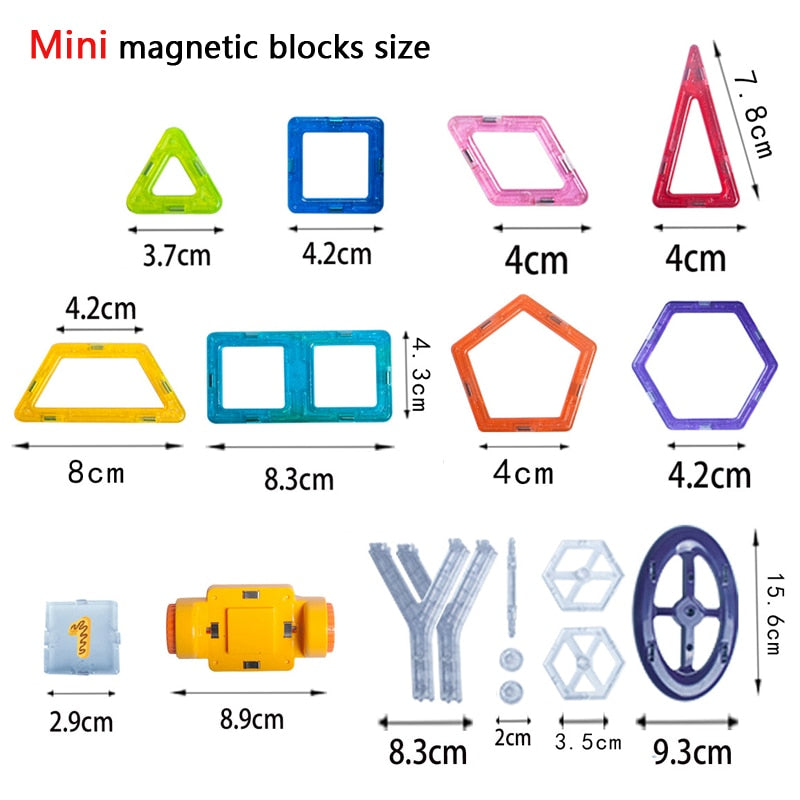 184pcs-110pcs Mini Magnetic Designer Construction Set Model &amp; Building Toy Plastic Magnetic Blocks Educational Toys For Kid Gift