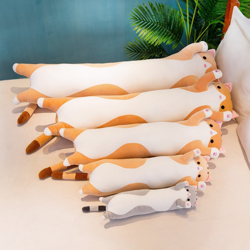 50/70/90/110/130cm Cute Soft Long Cat Pillow Stuffed Plush Toys Office Nap Pillow Home Comfort Cushion Decor Gift Doll Child